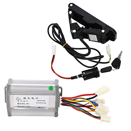 RiToEasysports 48V 1000w Brushed Motor Controller, with Foot Throttle Pedal Electric Conversion Kit for Electric Scooters Tricycles