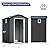 JYQAQA 6x4 FT Outdoor Storage Shed,Waterproof Metal Garden Sheds with Lockable Double Door,Weather Resistant Steel Tool Storage House Shed for Garden,Patio,Lawn, Gray