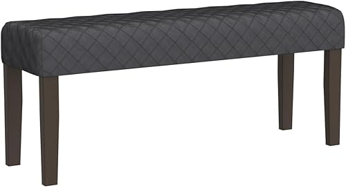 Miniatura 4 de 510 DESIGN Cheshire - Banco decorativo para dormitorio, diseño marroquí acolchado de diamante, reposapiés otomano acolchado para sala de estar,