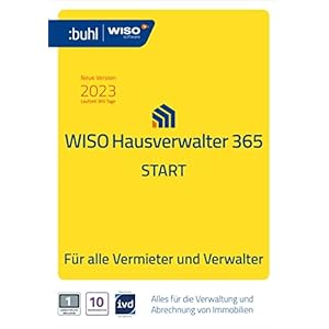 WISO Hausverwalter 365 Start – modernes Mieter-Management für bis zu 10 Wohnungen (aktuelle Version 2023 | PC Aktivierungscode per Email)