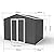 GLANZEND 6Ft x 8Ft Outdoor Metal Storage Shed, Anti-Corrosion Utility Garden Shed Tool House with Lockable Double Doors & Vents, Waterproof Storage for Backyard Patio Lawn, Grey&White
