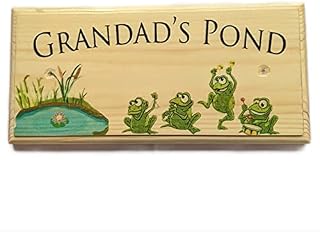 Grandad's Pond Sign, Garden Pond Sign, Frog Garden plaque, Frog Pond Sign, Custom Pond Plaques