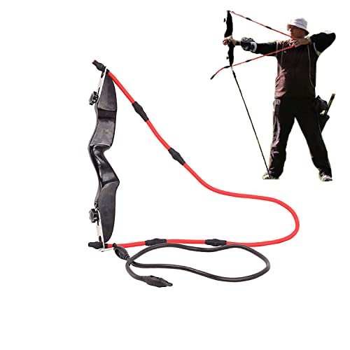 Archery Bow Trainer Archery Band Open Bow Resistance Trainer Anti-Break Latex Resistance Bands Handmade Wooden Bow Trainer Kids Adults Beginner Experts