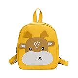Jungen und Mädchen Kinder Schultasche, modisch, Kinderrucksack, niedlich, Cartoon-Tier, lässiger Rucksack für Kinder (gelb, Einheitsgröße)
