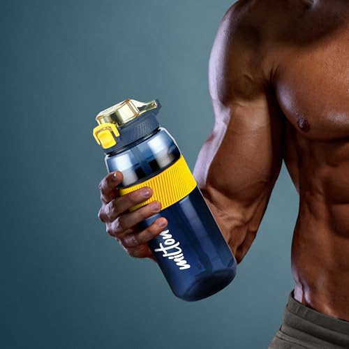 Image of MILTON Sports Sipper Large Water Bottle 1600 ml, for Adults, 100% Leakproof, One-Click Open I Track Daily Intake I BPA-Free I Removable Straw I Easy Carry Handle I Ideal for Gym, Sports, Office, Blue