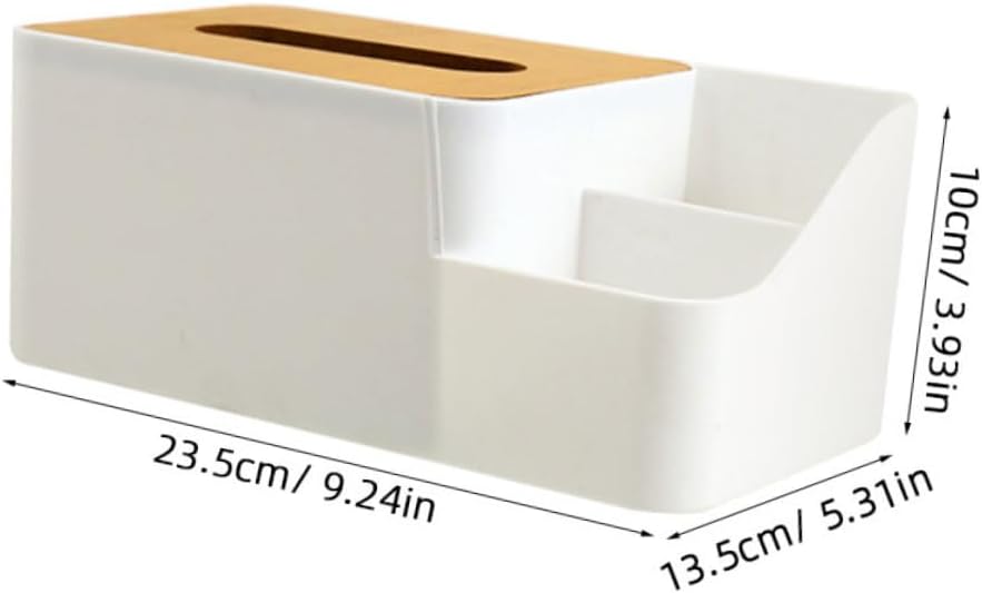 DECHOUS Plastic Tissue Box Storage Case Office Organiser for Desk Napkin Holder