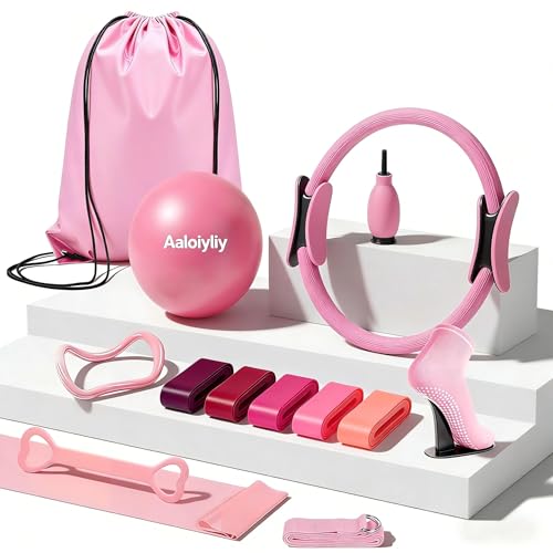 Aaloiyliy Home Pilates Ring and Ball Set for Women with