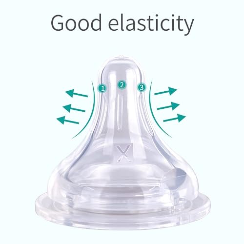 M&M Silicone Replacement Nipple, Extra Fast Flow, Cross Cut (9M+）, 2-Count #TOP3