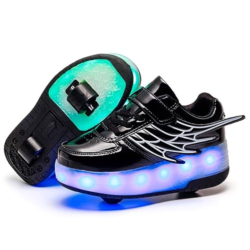 Zapatillas con Ruedas, con USB Carga,Niños Niña LED Luces
