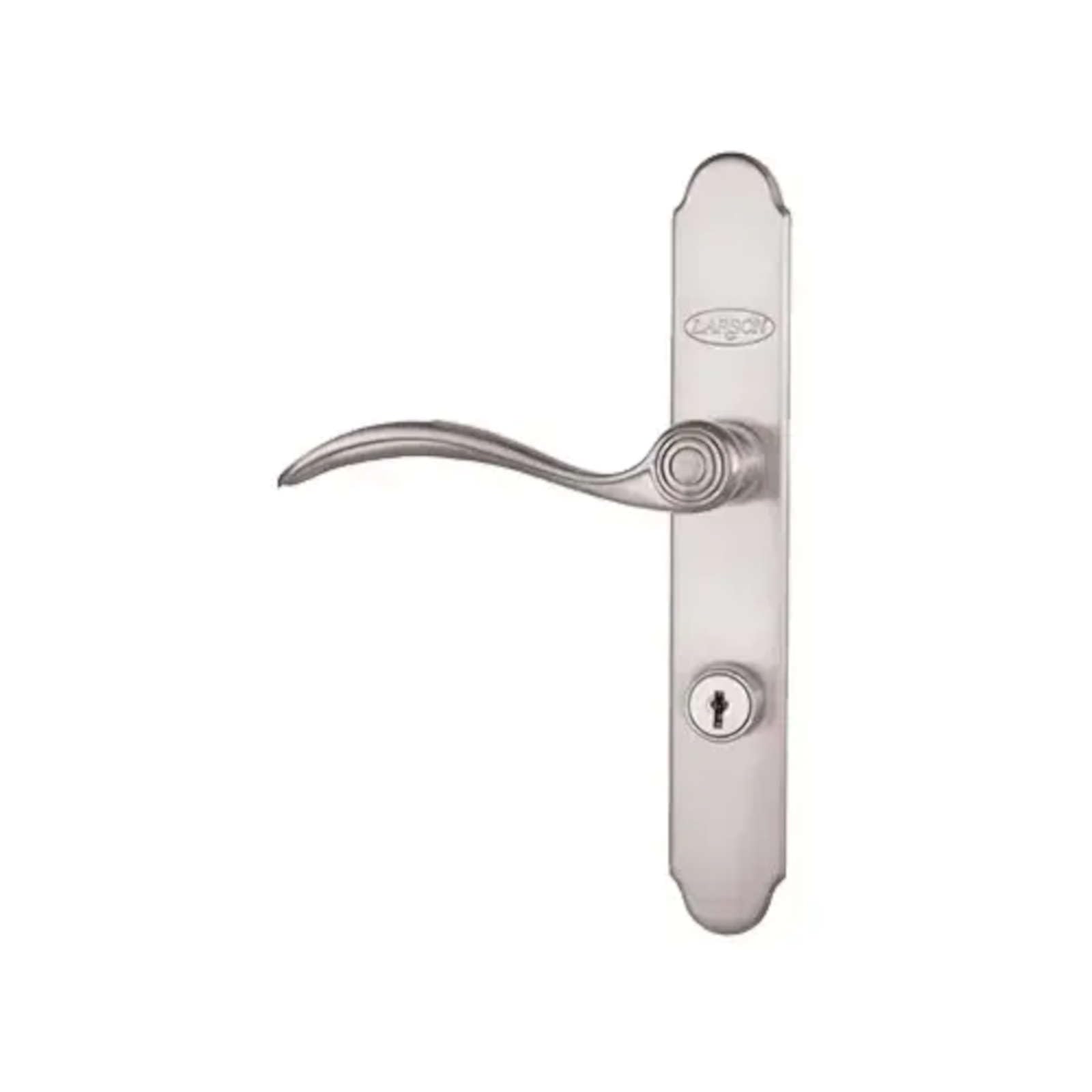 Larson QuickFit Curved Door Handle Curved Handle - Brushed Nickel
