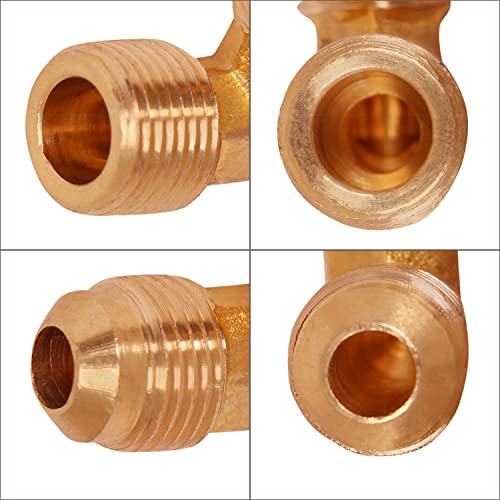 Codo adaptador de latón 1/2 O.D. x MIP Highcraft G49-12-5 para conexiones de gas y fontanería 5