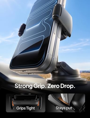 LISEN Suction Phone Mount for Car, [Ultra Suction & Less Fuss] Car Phone Holder Mount Vacuum Dashboard Phone Holder, Car Cell Phone Holder for iPhone 18 Pro Max 17 16 15 Air with Case Galaxy S26 S25 - image 6