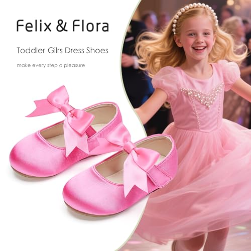 Felix & Flora Toddler Flower Girl Dress Shoes - Girl Ballet Flats Party School Shoes Wedding3