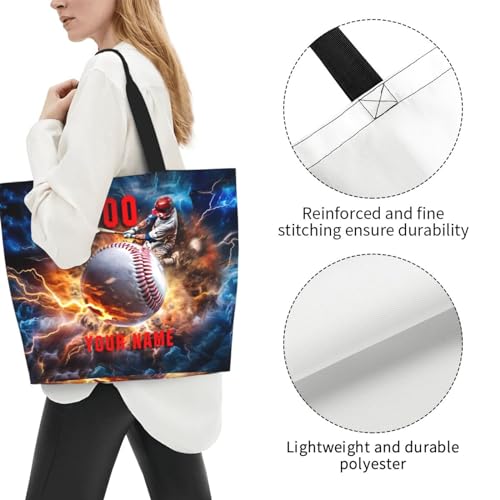 Custom Softball Tote Bag Shoulder Bag Softball Mom Handbag Shopping Bag Personalized Softball Mom Bag Tote Gifts For Women4