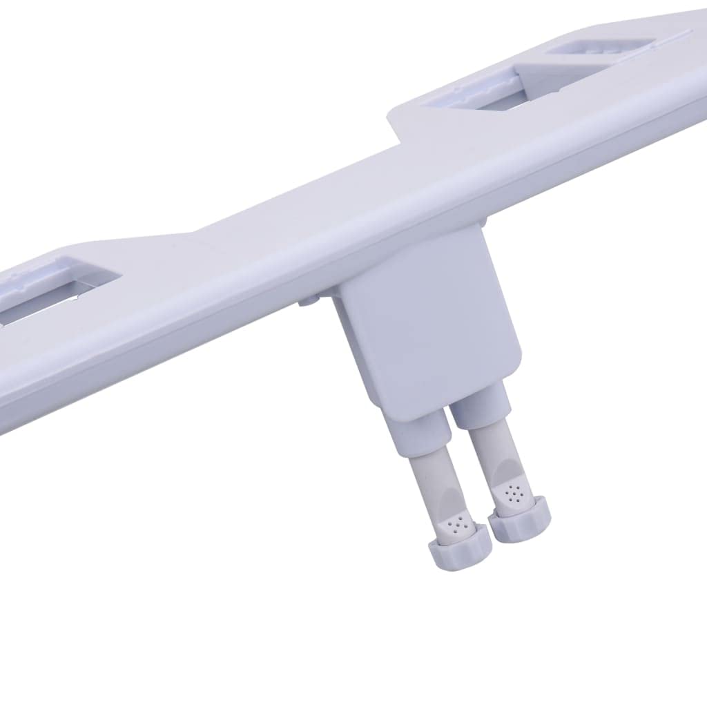 vidaXL Bidet-Aufsatz für Toilettensitz Heißes Kaltes Wasser Doppeldüsen Dusch WC Aufsatz Bidet Taharet Intimdusche Intimpflege Toilette