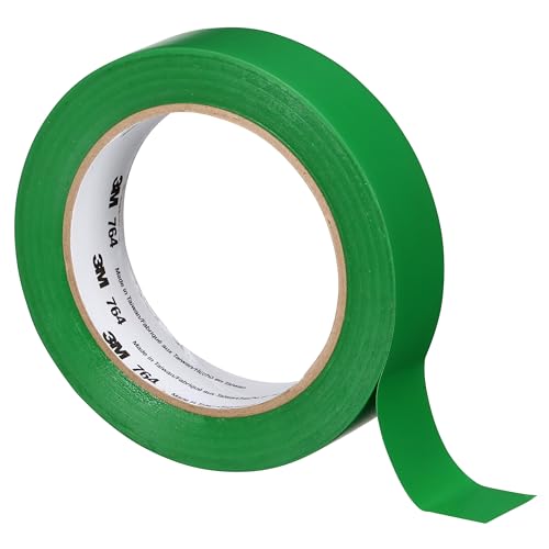 Image of 3M General Purpose Vinyl Tape 764, Green, 1 in x 36 yd, 5 mil, 1 Roll, Individually Wrapped Conveniently Packaged