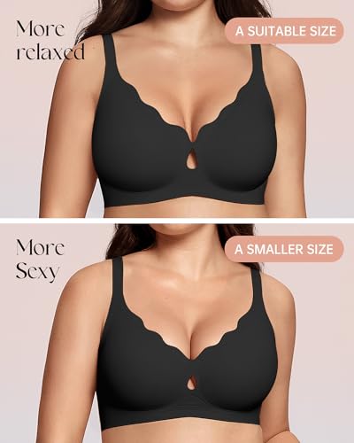 Image of ProKloud Bras for Women No Underwire Wireless Jelly Bras Full Coverage Seamless Push Up Bralettes Support Tshirt Bra