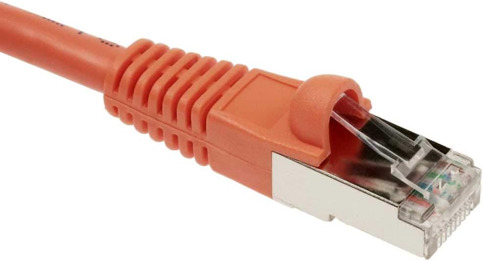 SF Cable, 100FT Shielded CAT6 550MHz (SSTP) Molded Patch Cable Orange Color