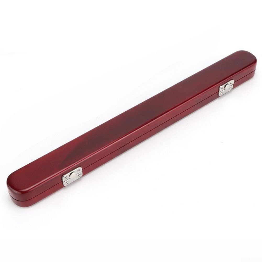 Mallette de rangement pour bâton de chef d'orchestre, boîte de protection en bois d'épicéa massif avec finition marron élégante, support sécurisé pour baguettes de 45 cm et (C)