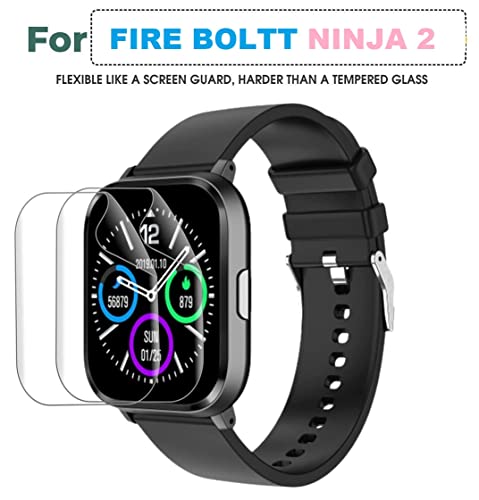 Image of [2 Pack Hydrogel Screen Protector Compatible with FIRE BOLTT NINJA 2 (1.3 inch) - Anti-Scratch, Bubble-free, HD Clear, Self-Healing, Ultrathin, Edge To Edge TPU Film Screen Guard for Ninja 2