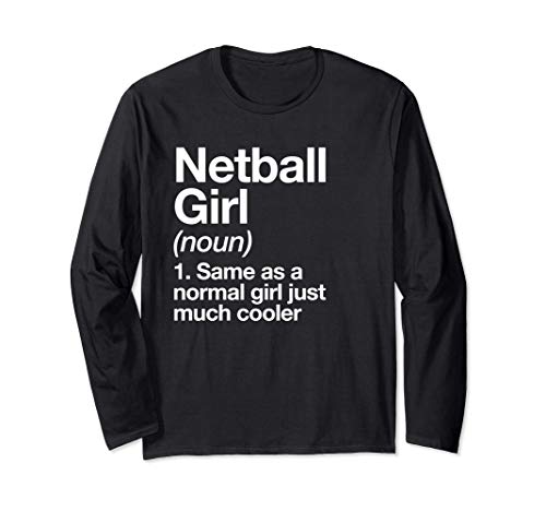 Netball Girl Definition Funny Sports Team Manga Larga