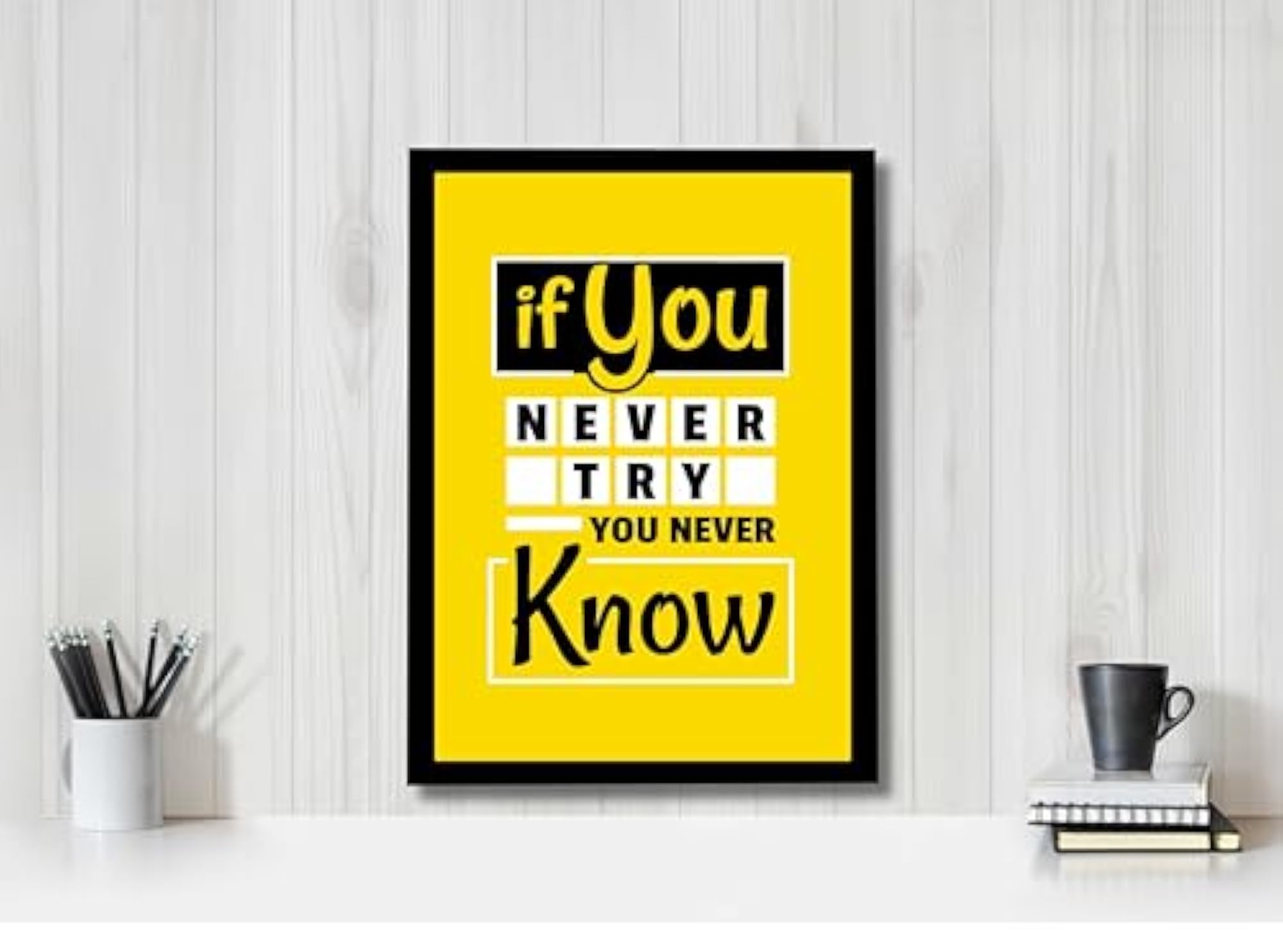 Motivational Quote Wall Art Frame Ready to Hang