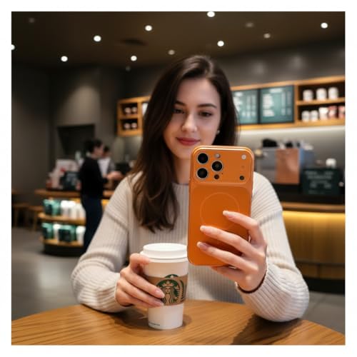 Image of Back Cover Converter Case for iPhone 14 Pro Max Converter Kit to Transform for 17 Pro & 17 Pro Max (Orange, iPhone 14 Pro Max)