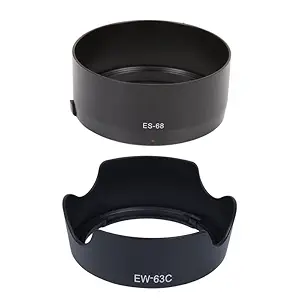 SHOPEE Lens Hood Camera Lens Hood EW-63C EW63C for Canon EF-S 18-55Mm F / 3.5-5.6 is STM & Bayonet Mount Lens Hood for Canon Ef 50Mm F1