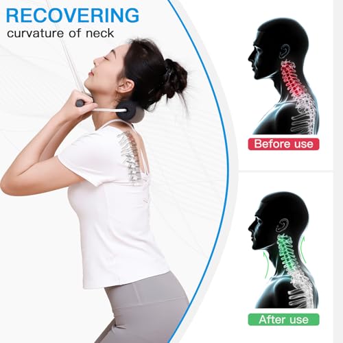 Image of Portable Cervical Neck Traction Device Over Door for Home Use, Restore The Natural Curve of The Neck, Cervical Traction Device for Neck Pain Relief or Spinal Decompression, Posture Correction