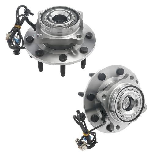 Image of BDELI 515098 2Pcs Front Wheel Hub Bearing Assembly for 2007-2010 Chevy Silverado 2500 /3500HD, GMC Sierra 2500 /3500HD, 2007-2013 Suburban 2500, Yukon XL 2500, 2008 2009 Hummer H2, 8 Lugs w /ABS