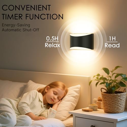 Image of FOLKSMATE Battery Operated Wall Sconces Set of 4, Rechargeable Remote & Touch Control Wall Lamps, 3 Color Temperatures, Cordless Dimmable Lamp for Bedroom, Living Room, Hallway