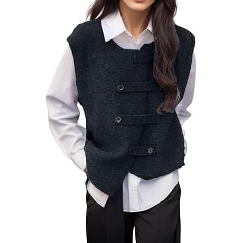 Women's Sleeveless Knitted Cotton Vest Top Cover