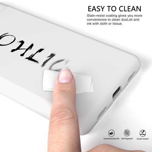 Funda Pixel 7a blanca de silicona líquida para proteger tu móvil diario 5