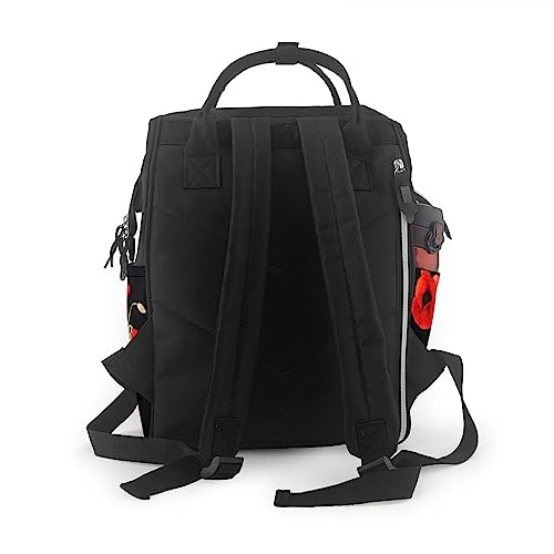 Sac à dos à langer noir grande capacité multifonction et étanche