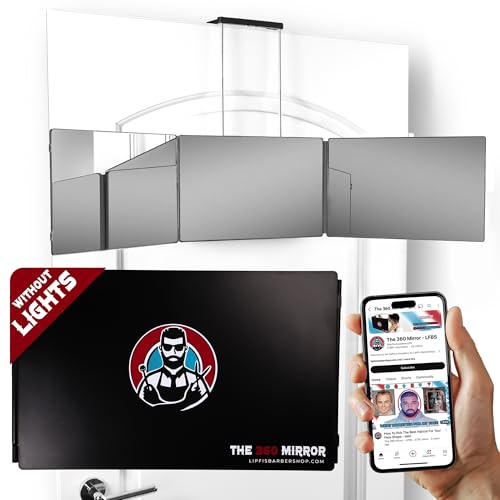 The 360 Mirror - 3 Way Mirror for Self Hair Cutting - Adjustable Trifold Barber Miror to Cut Your Own Hair - Tri Fold Self Haircut System for Men and Women Braiding - Three Sided Miror for Haircuts - Image 3