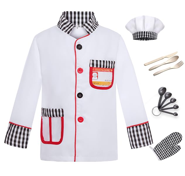 Disfraz infantil de chef KAKALVER para niñas 8-10 años miniatura 7