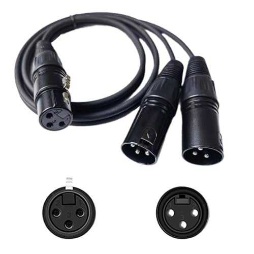 Cable XLR 3 pines hembra a doble macho splitter para audio de estudio 4
