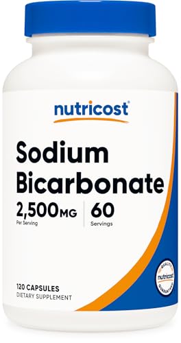 Nutricost Sodium Bicarbonate (2,500mg) 120 Capsules - GMO-Free, Gluten Free, Vegan, 60 Servings
