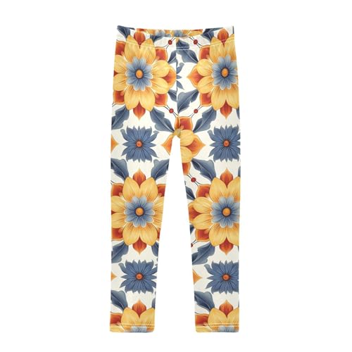 KLL Bohemian Mandala Little Girls Legging Fashion Full Length Yoga Pants Gym