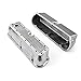 Speedmaster PCE314.1083.11 Compatible with Ford SB 289 302 351 Windsor Polished Ribbed Aluminum Valve Covers - Tall w/Hole