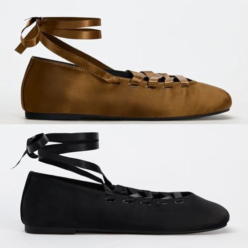 lace Up Ballet Flats for Women Mary Jane Ballet Flats2