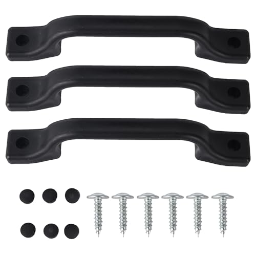 Image of TonGass (3 Pack, Black All Weather Plastic Grab Handle for RV Trailer