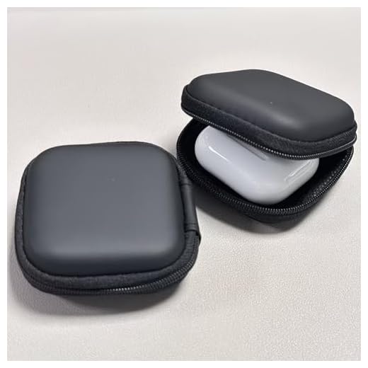 Portable Storage Case — Mini Shockproof Protective Pouch (For Headphones, USB Cables, SD Cards) — Black