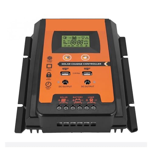 Régulateur de charge solaire MPPT 50A haute efficacité avec double écran LCD et sorties USB