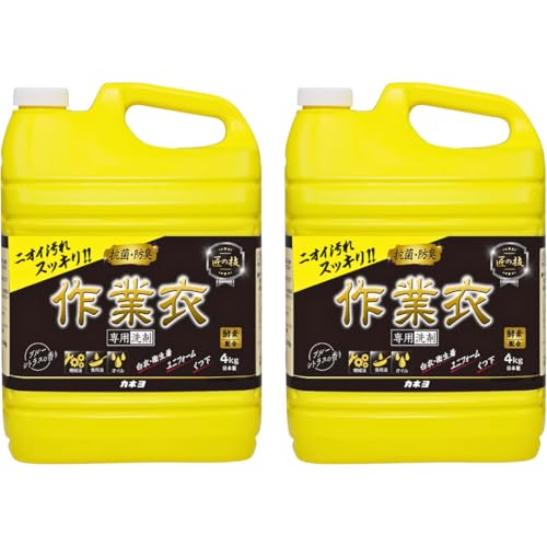 【まとめ買い】 業務用 匠の技 作業衣専用洗剤 ブルーシトラスの香り 4kg 大容量 洗濯用洗剤 (2個セット)