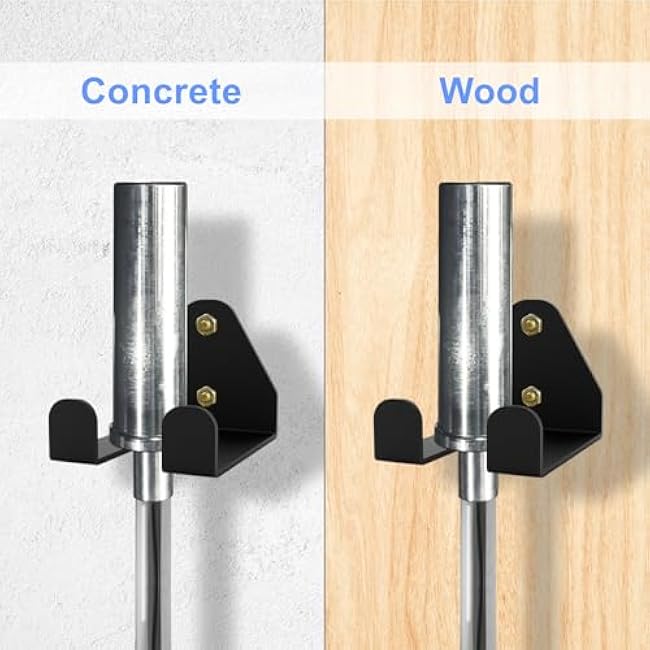 Barbell Storage Rack, Heavy Duty Vertical Hanging Barbell Rack, Wall Mounted Barbell Holder, Olympic Wall Mount Barbell Holder Space Saving Bar Holder Suitable for for Home, Commercial, Garage Gym