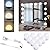 Vanity Lights for Mirror, Dimmable Mirror Lights Stick On, Adjustable Length Makeup Light, Vanity Lighting Fixtures for Hollywood Mirror and Full Length Mirror(No Mirror Included)