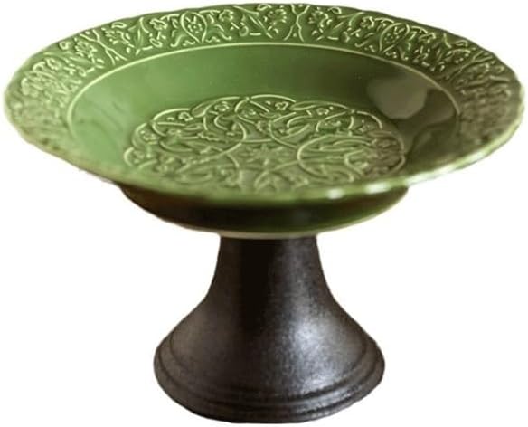 Embossed Ceramic Light Luxury High Legged Plate Afternoon Tea Snack Stand Dessert Fruit