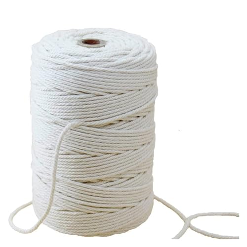 Cuerda de algodón natural de 3mm suave para tejer nudos de macramé sin dañar tus manos 2