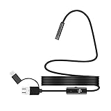 inspektionskamera usb 20 meter Verbinden Sie sich mit einem Android-Typ C, Micro-USB oder PC USB mit einer einzigen Schnittstelle. Lieferumfang: 1 PC * USB-Endoskop, 1 PC * Spiegel, 1 PC * Haken, 1 PC * Magnet, 1 PC * Manuell.